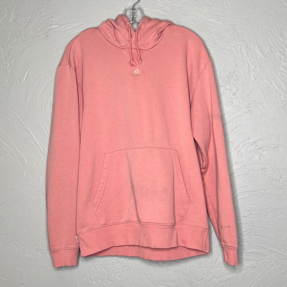 Adidas 'ALL SZN' Orange/Pink Hoodie - Size Medium